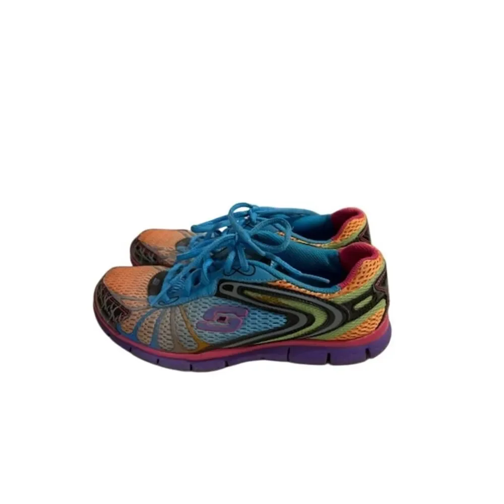 Skechers Flex Multicolor Mesh Sneakers 22241 Women's US 6 M
